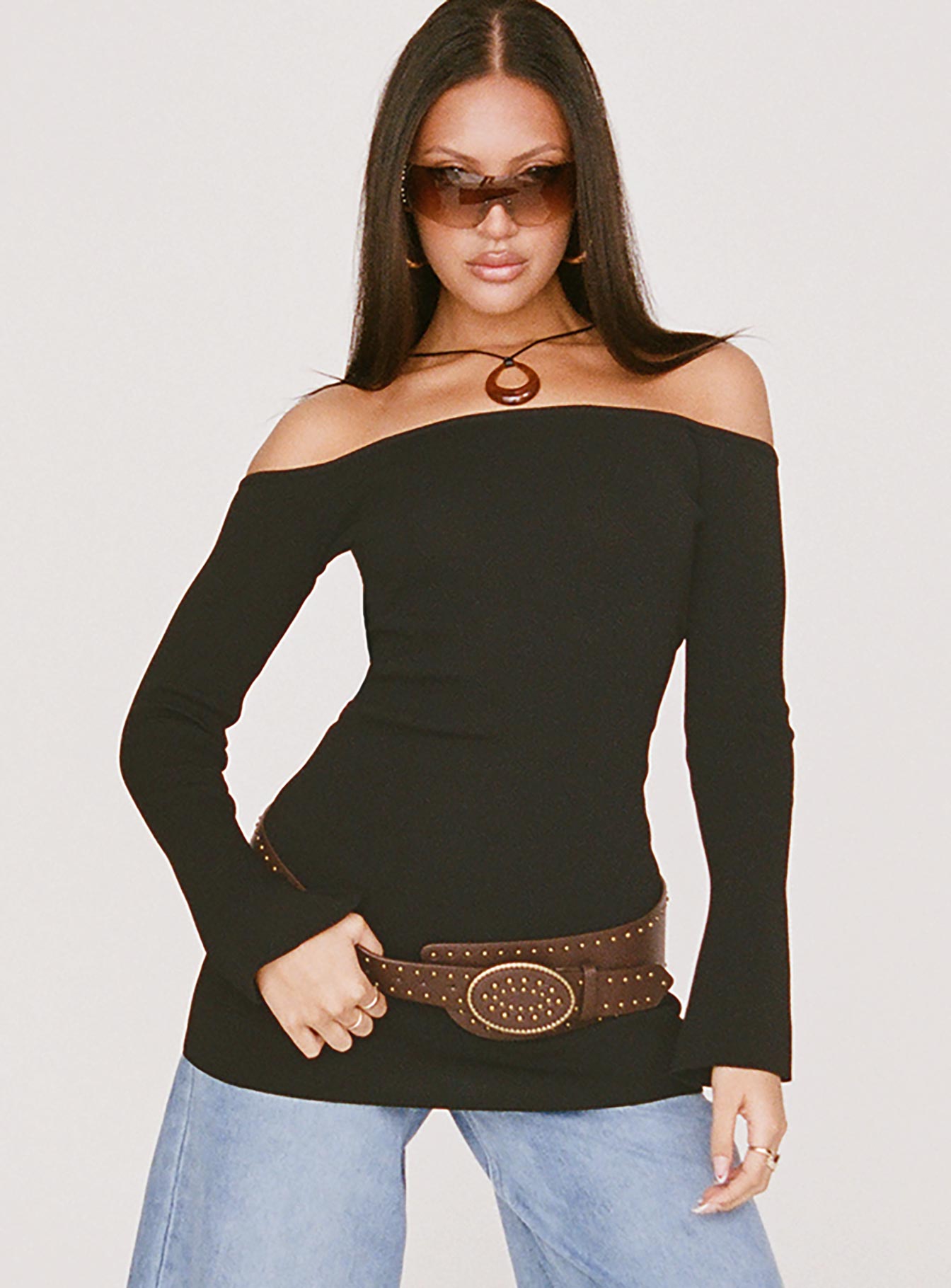 Parisa Long Sleeve Mini Dress Black Tall - Image 10