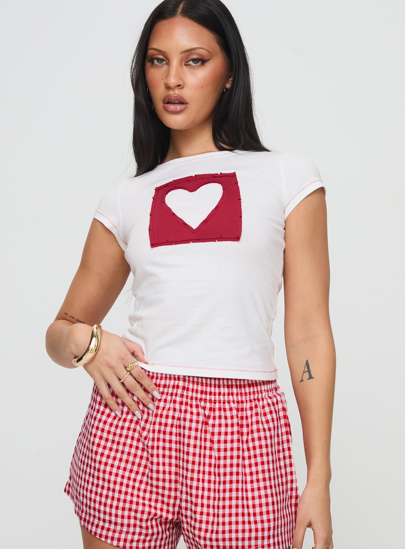 Were Lovers Baby Tee White - Image 2
