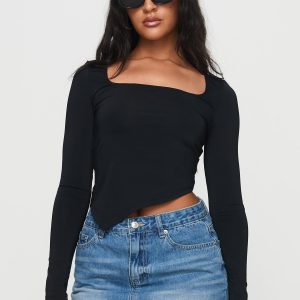 Inca Long Sleeve Top Black