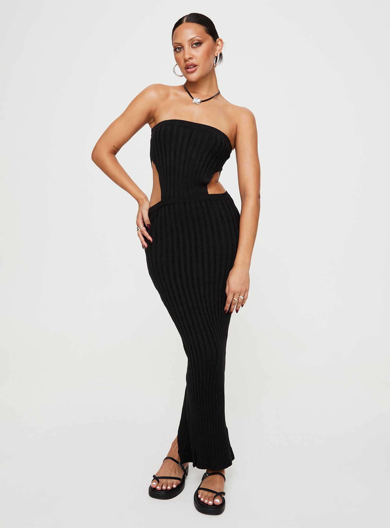 Olia Maxi Dress Black - Image 2