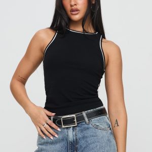 Dazzling Tank Top Black