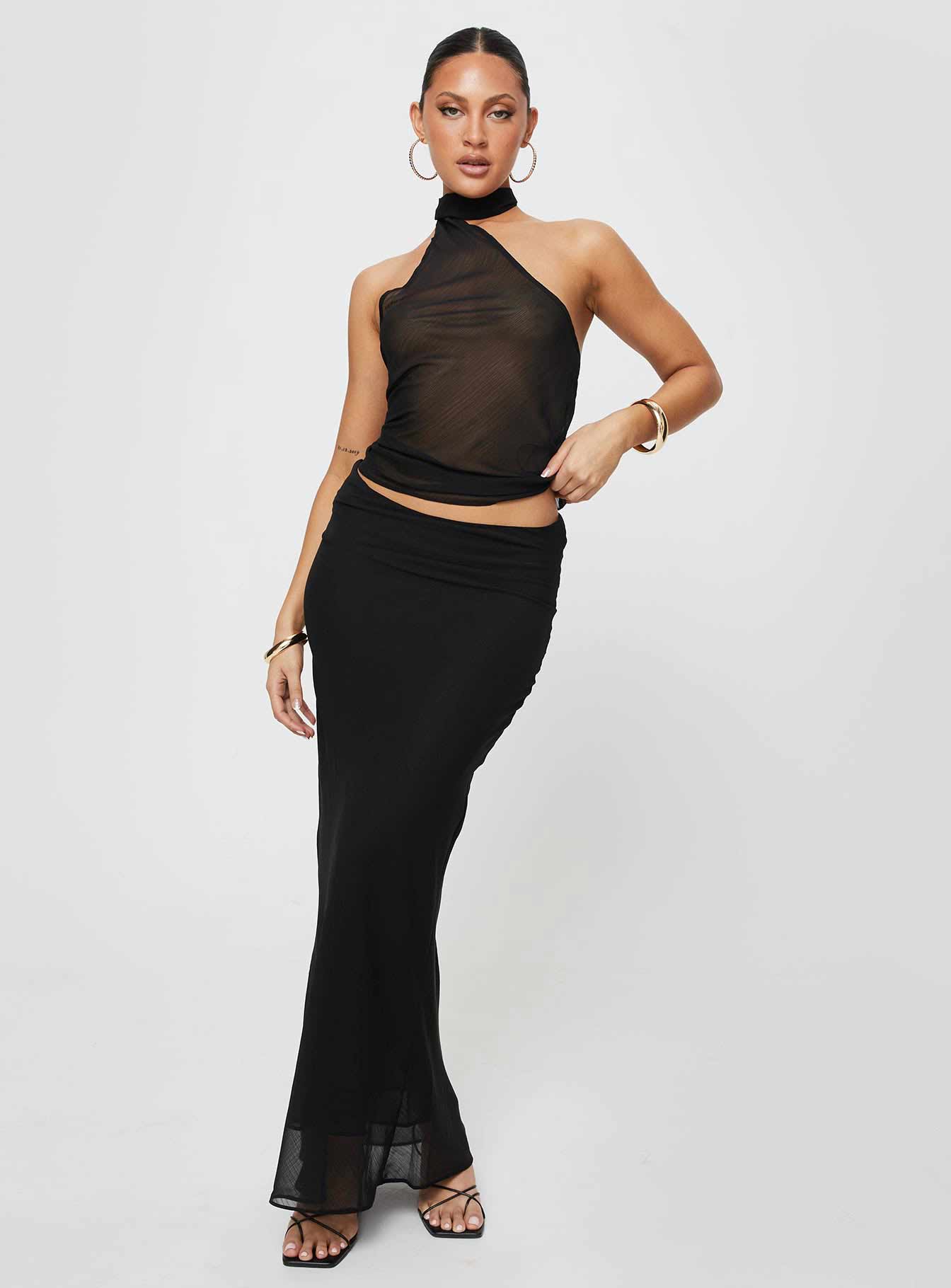 Devon Maxi Skirt Licorice - Image 3