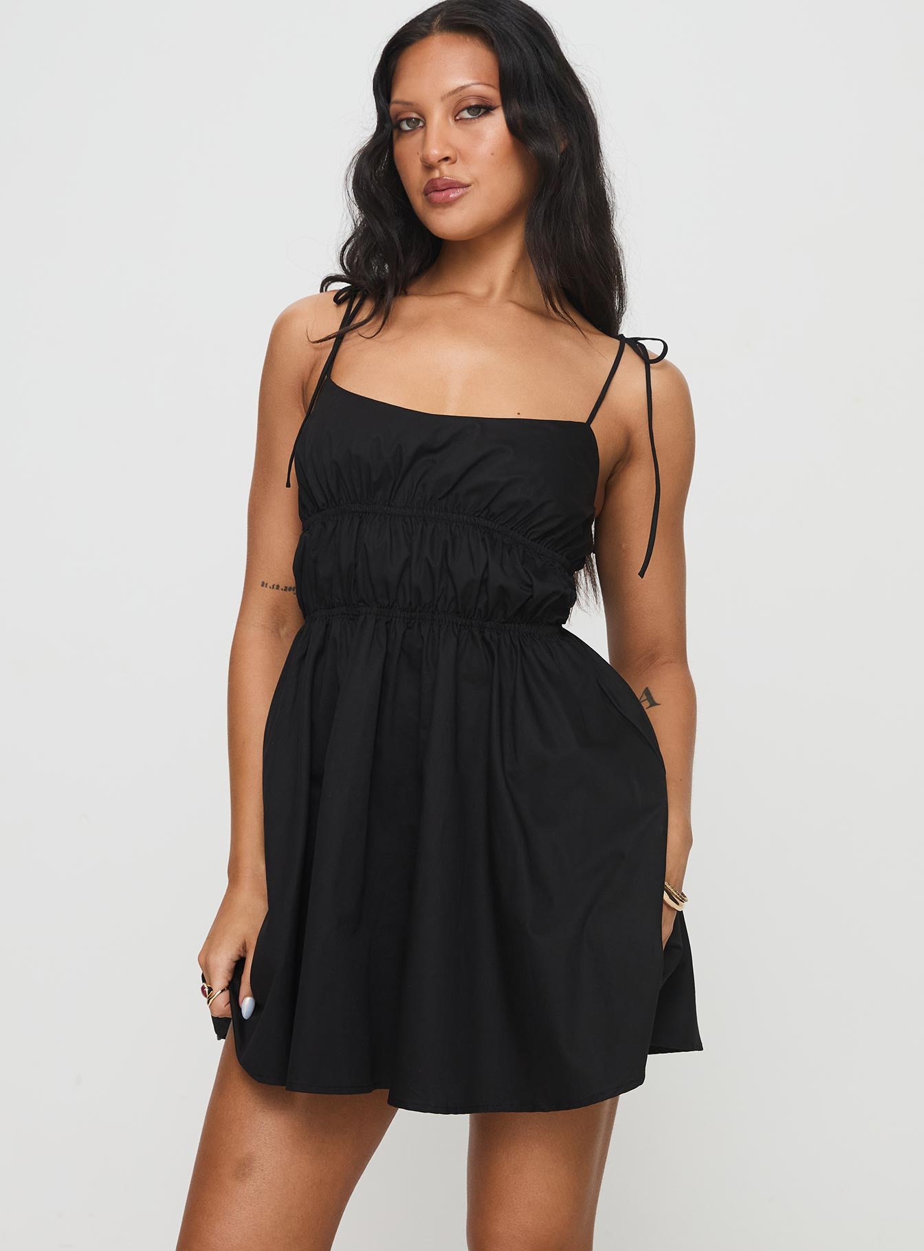 Jacksonne Mini Dress Black Petite - Image 2