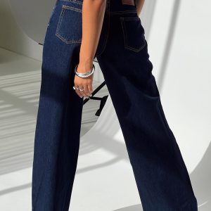 Darla Low Rise Straight Leg Jean Dark Blue Wash Petite