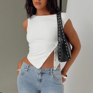 Karre Off The Shoulder Top White