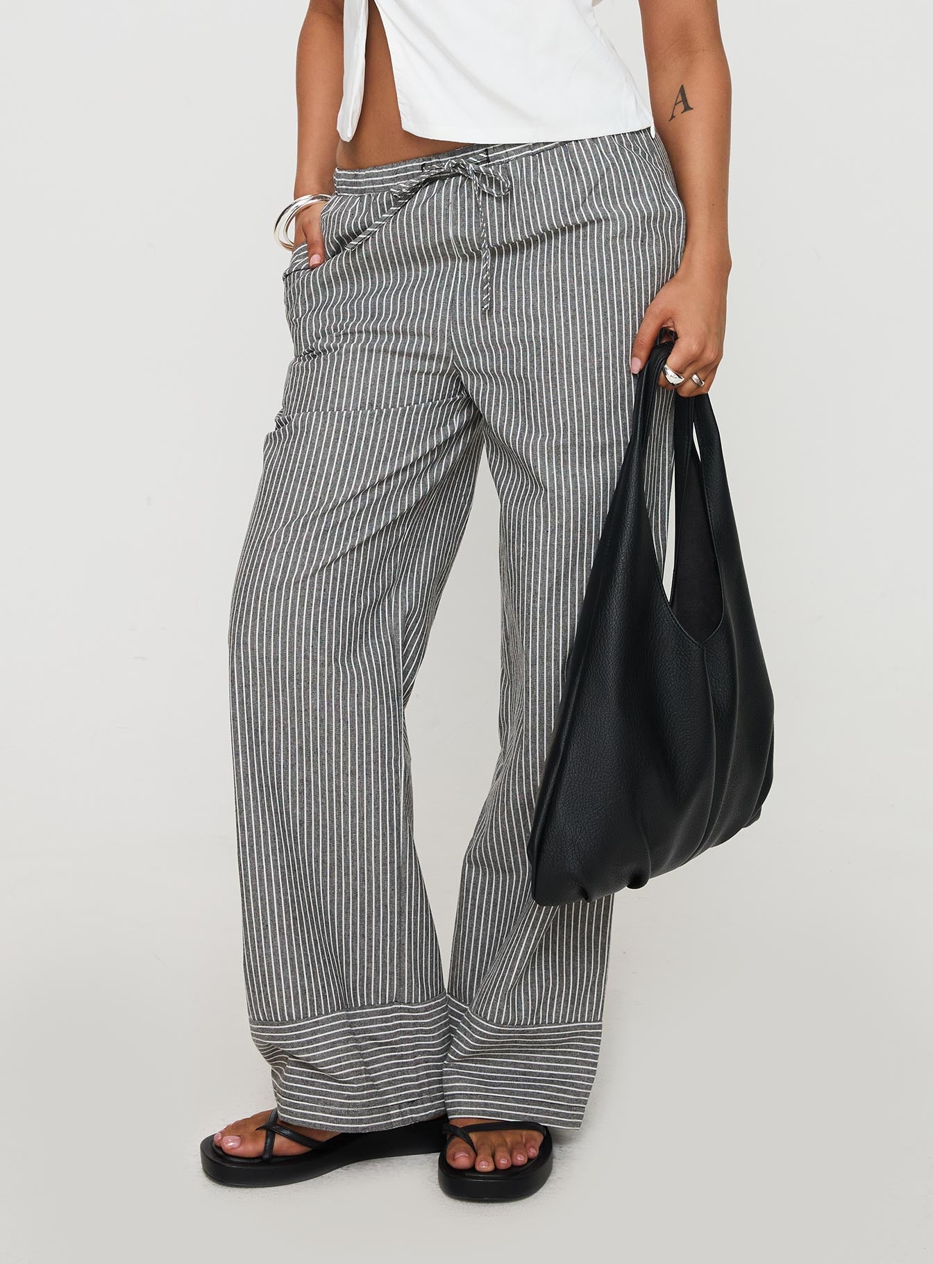 Veridian Pants Black/White Stripe - Image 2
