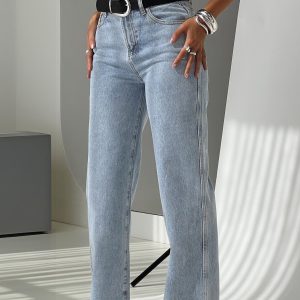 Karlina High Rise Straight Leg Jean Light Wash