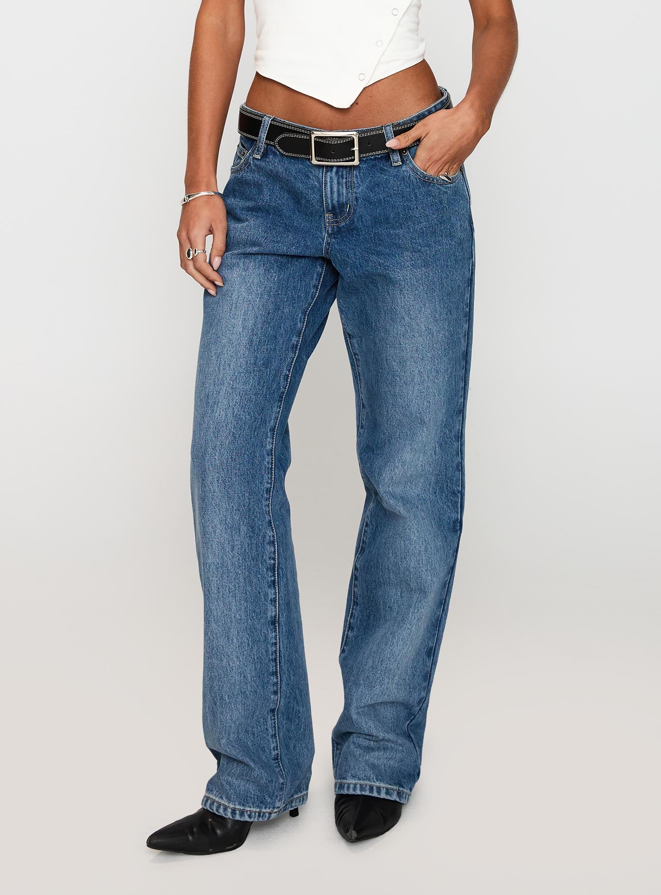 Better Half Low Rise Straight Leg Jeans Horizon Blue - Image 2