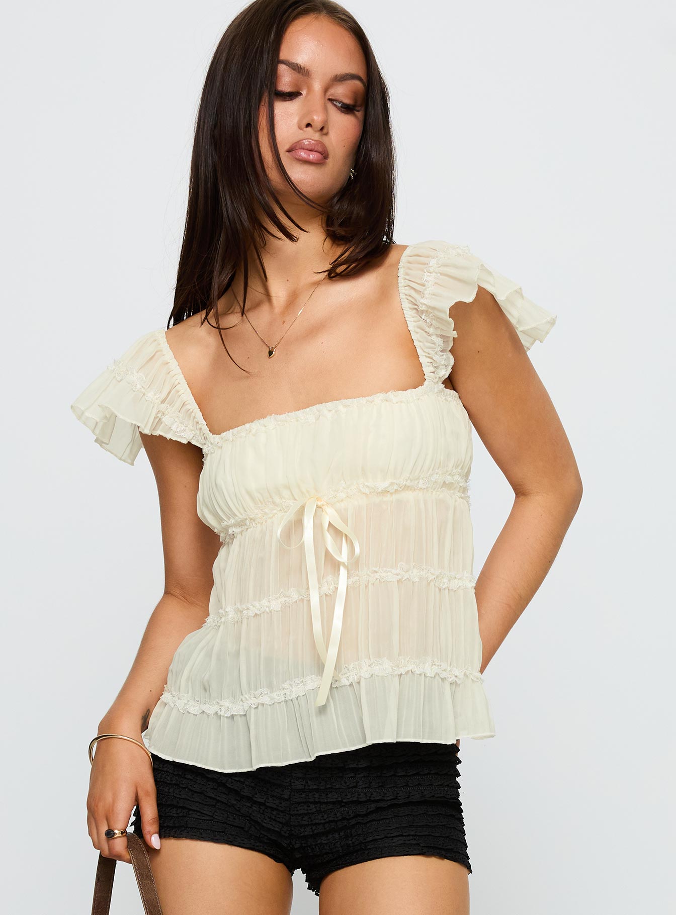 Brighter Than Stars Tiered Top Cream