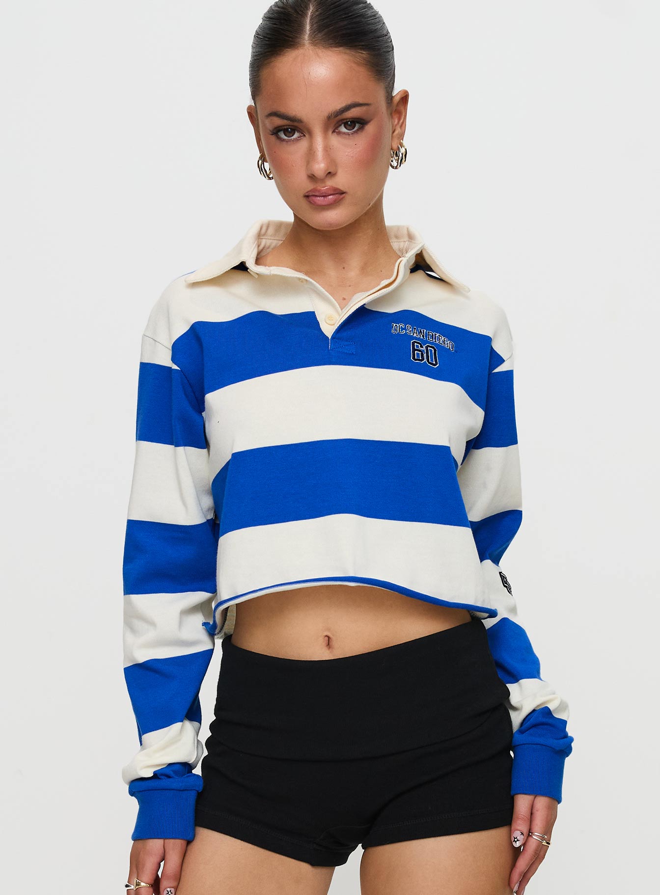 UCSD Rugby Polo Navy / White - Image 2