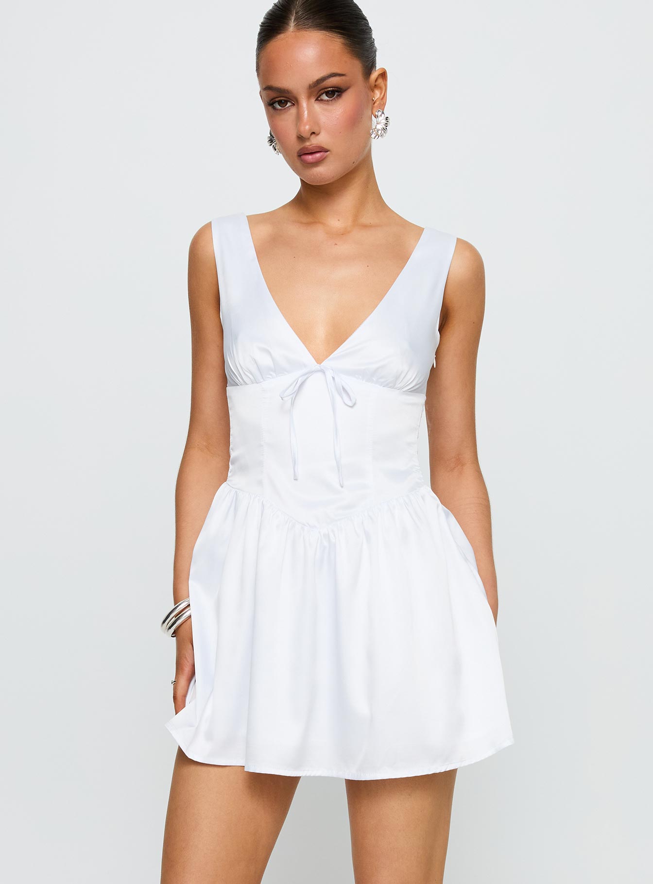 Soul Shining Mini Dress White - Image 2