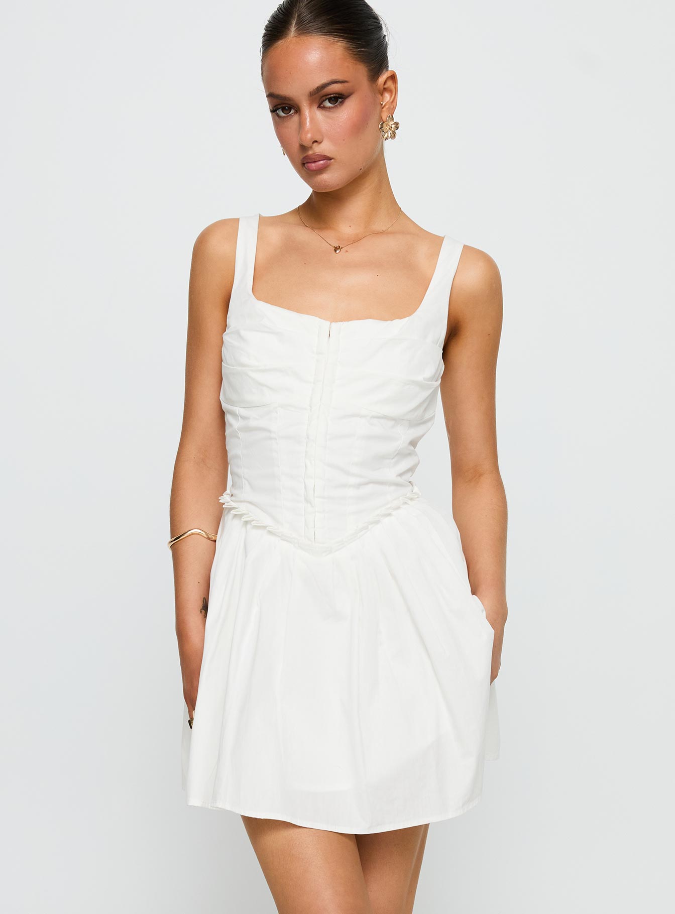 Wild Ideas Mini Dress White - Image 2