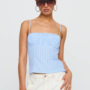 Isolabella Top Blue Stripe