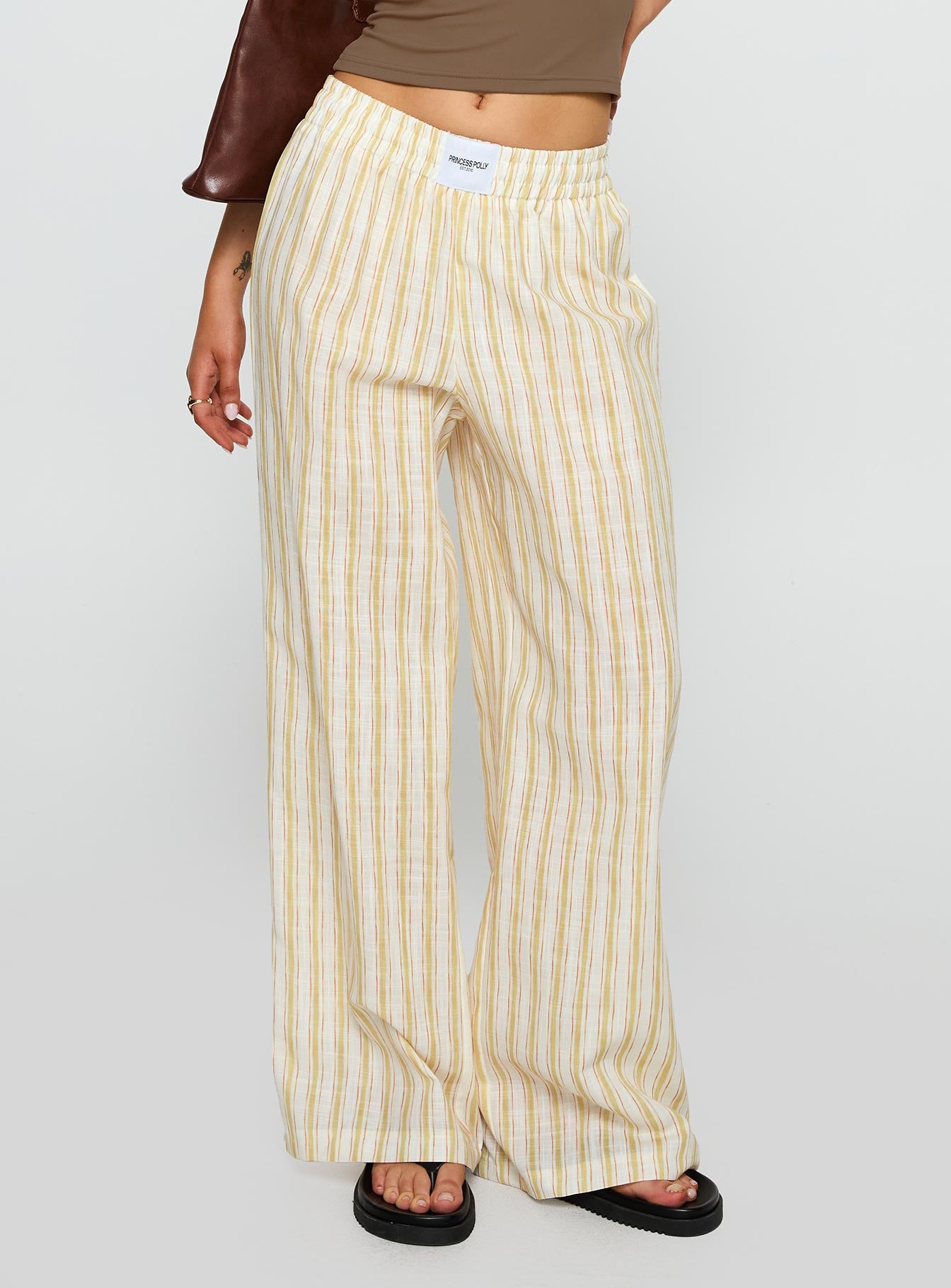Beach House Pants Yellow Stripe - Image 2
