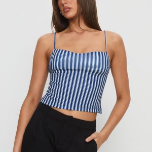 Evanda Top Blue Stripe