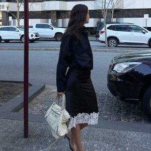 Anchored Midi Skirt Noir