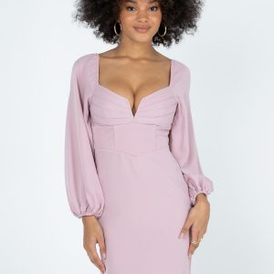 Zoella Long Sleeve Mini Dress Pink