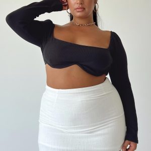 Selby Mini Skirt White Curve