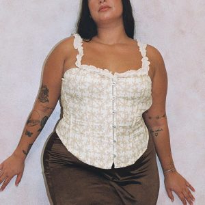 Searle Floral Corset Cream Curve
