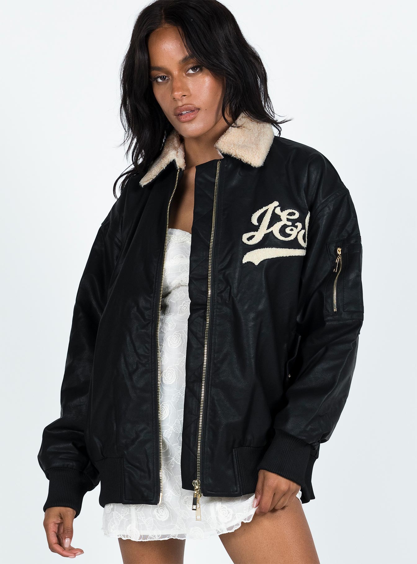 JGR & STN Curveball Bomber Jacket Black - Image 2