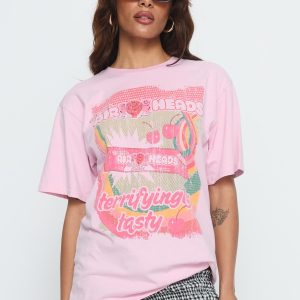 Airheads Oversized Graphic Tee Pink