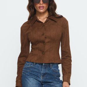 Invitations Fitted Jacket Chocolate