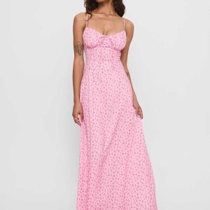Members Only Maxi Dress Pink Floral