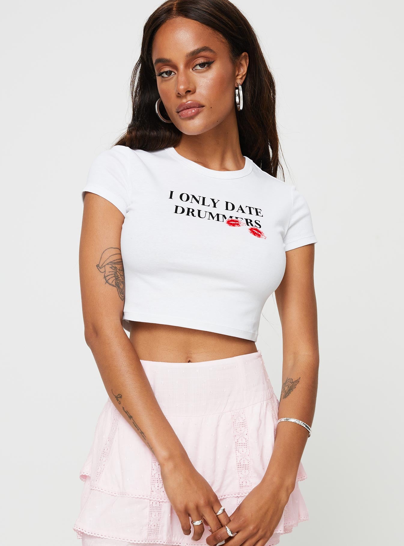 Drummers Baby Tee White - Image 3