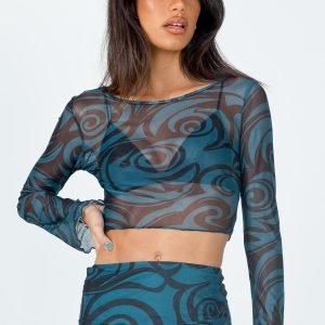 Shantal Long Sleeve Top Green