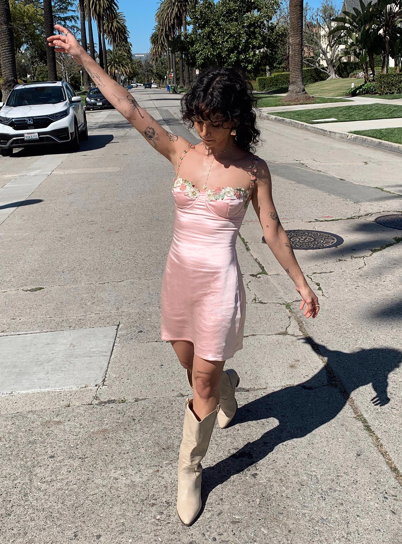 Kenzie Mini Dress Light Pink - Image 7