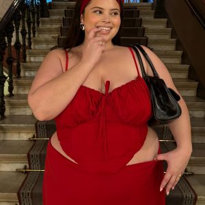 Orianne Corset Top Red Curve