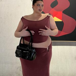 Rios One Shoulder Top Mauve Curve