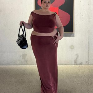 Whiley Maxi Skirt Mauve Curve