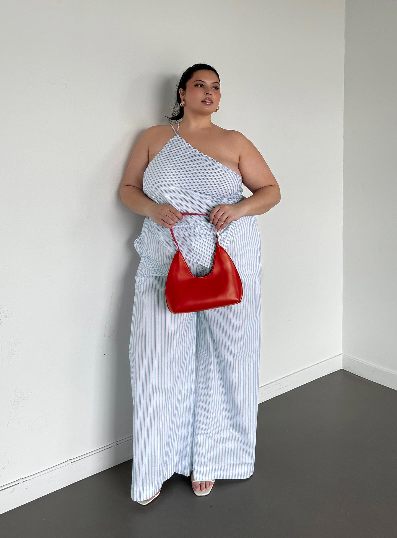 Collied Low Rise Pants Blue / White Stripe Curve - Image 8