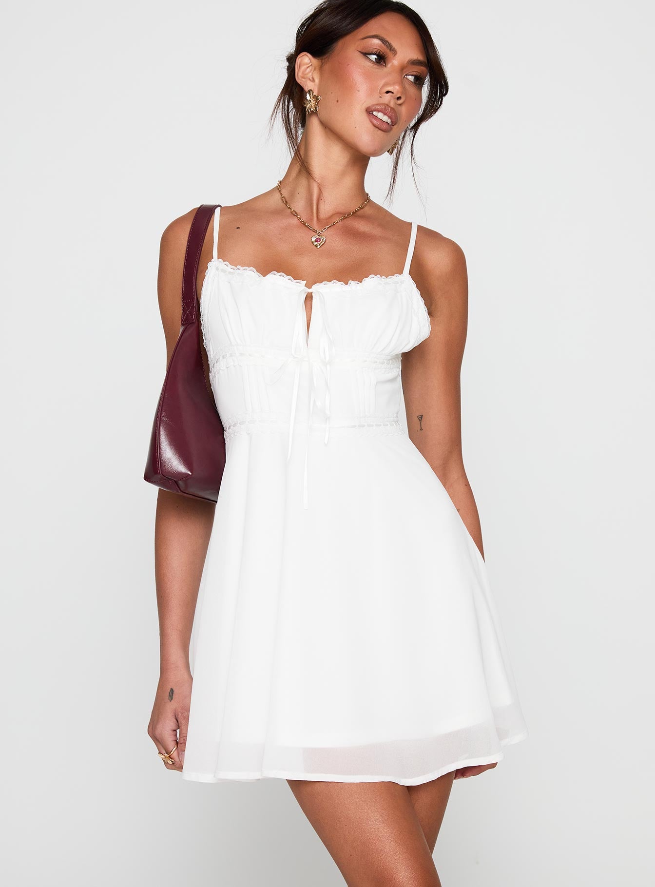 Pure Joy Mini Dress White - Image 2