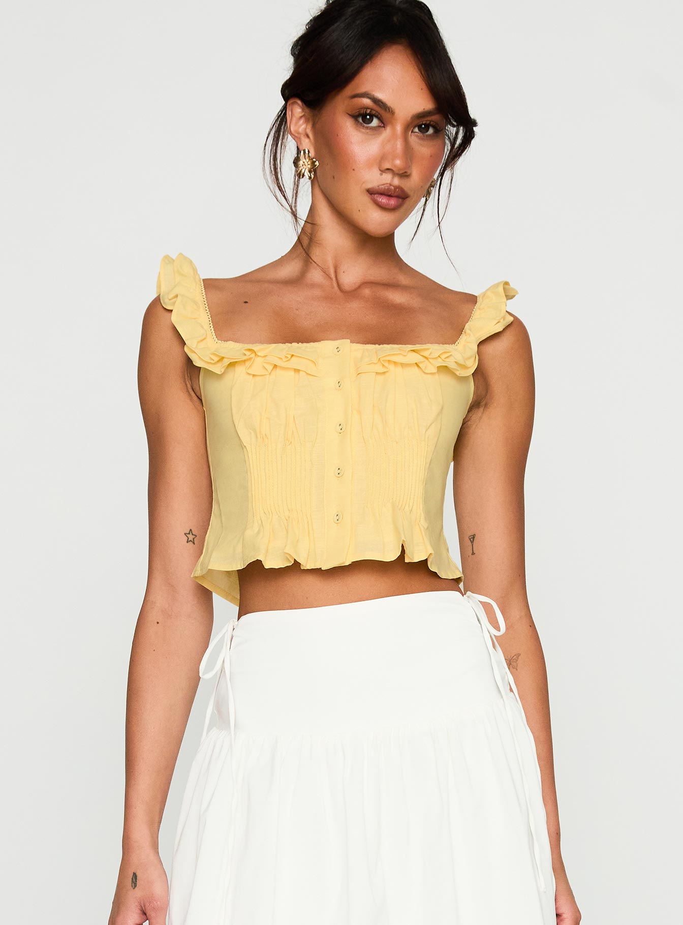 Isadoria Frill Top Yellow - Image 5