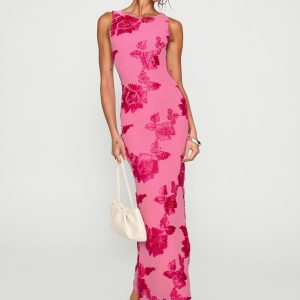 Fionna Floral Maxi Dress Pink