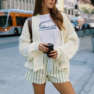 Abner Cable Cardigan Cream