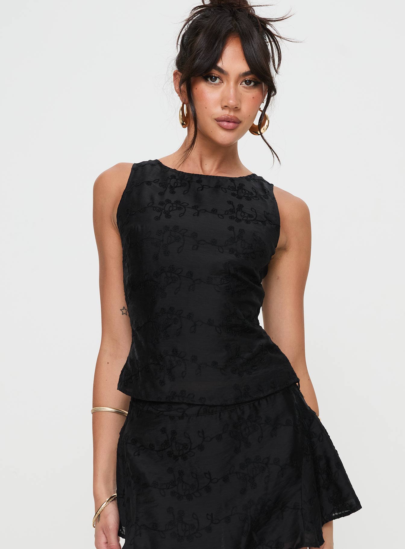 Perilla Lace Top Black - Image 2