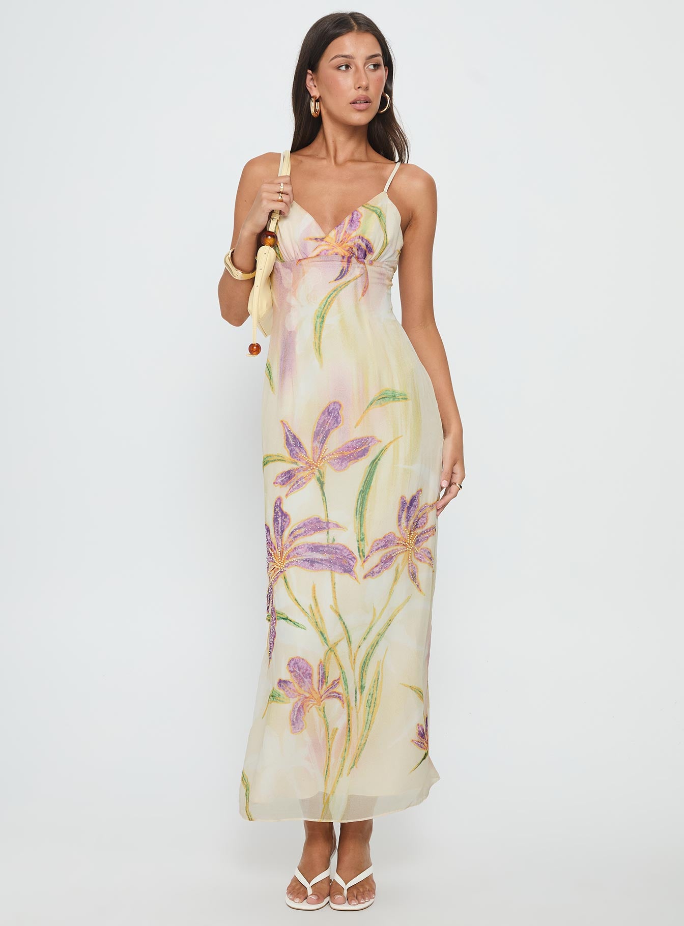 Isakaia Beaded Maxi Dress Floral / Multi - Image 2