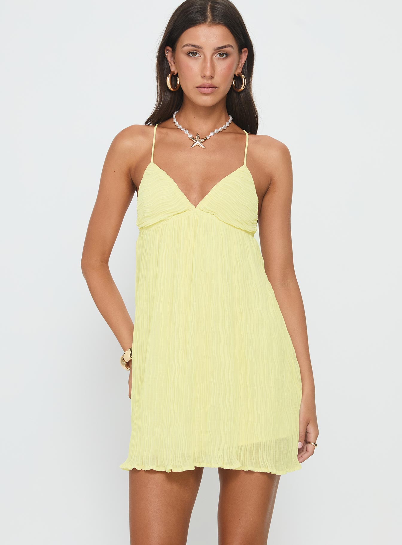 Matea Mini Dress Lemon - Image 2
