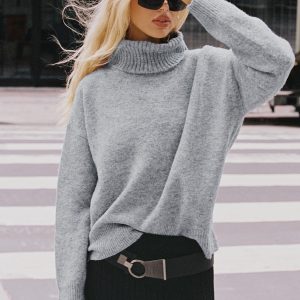 Oswin Turtleneck Sweater Grey