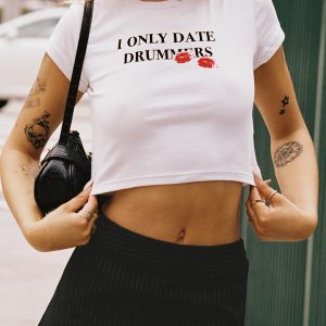 Drummers Baby Tee White