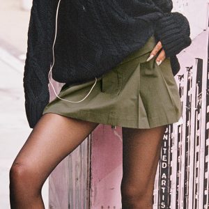 Utility Mini Skirt Green
