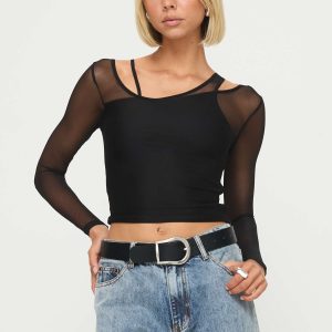 Fulfilled Long Sleeve Top Black