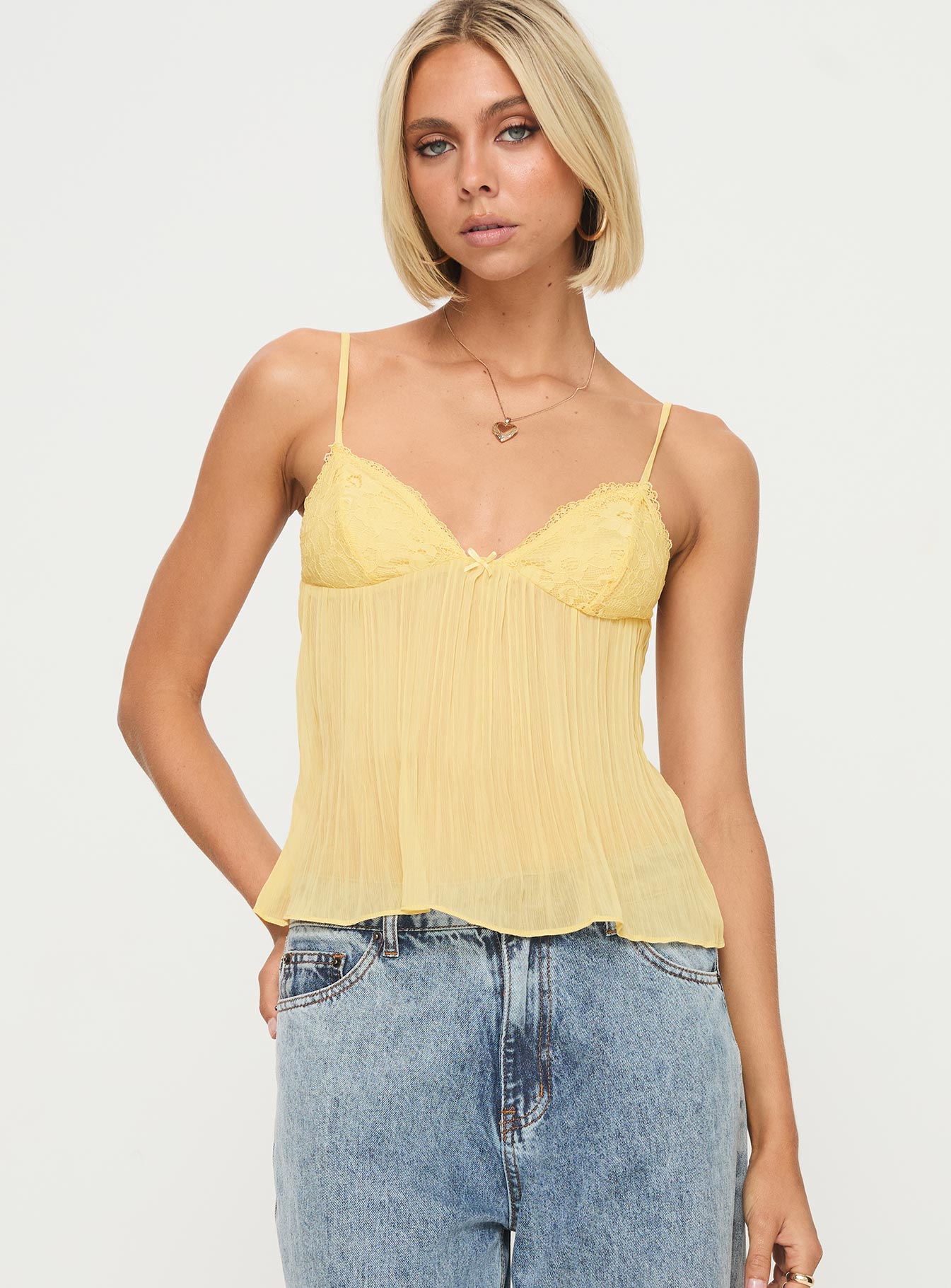 Zami Pleat Top Lemon - Image 2