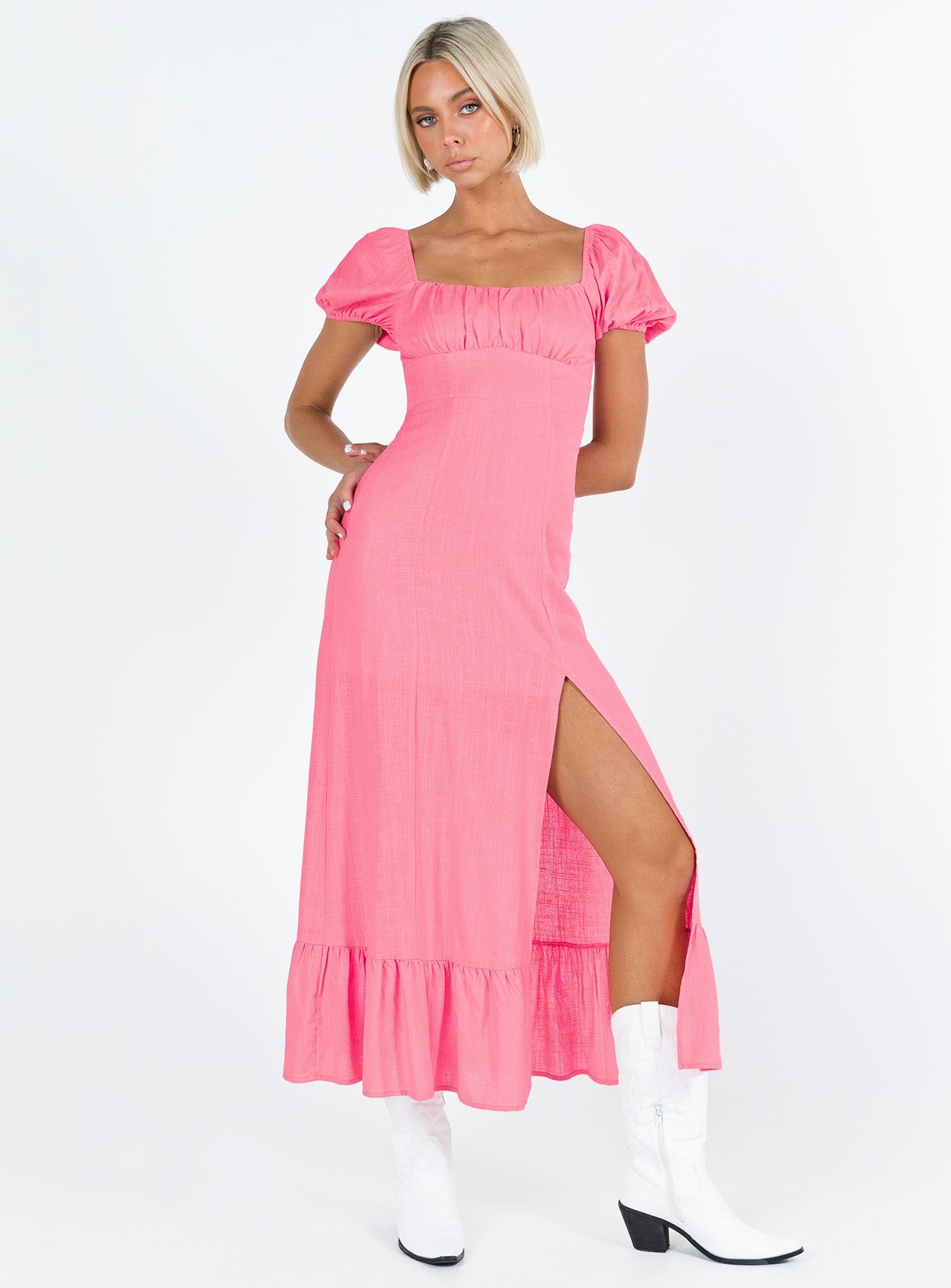 Zella Midi Dress Pink - Image 2