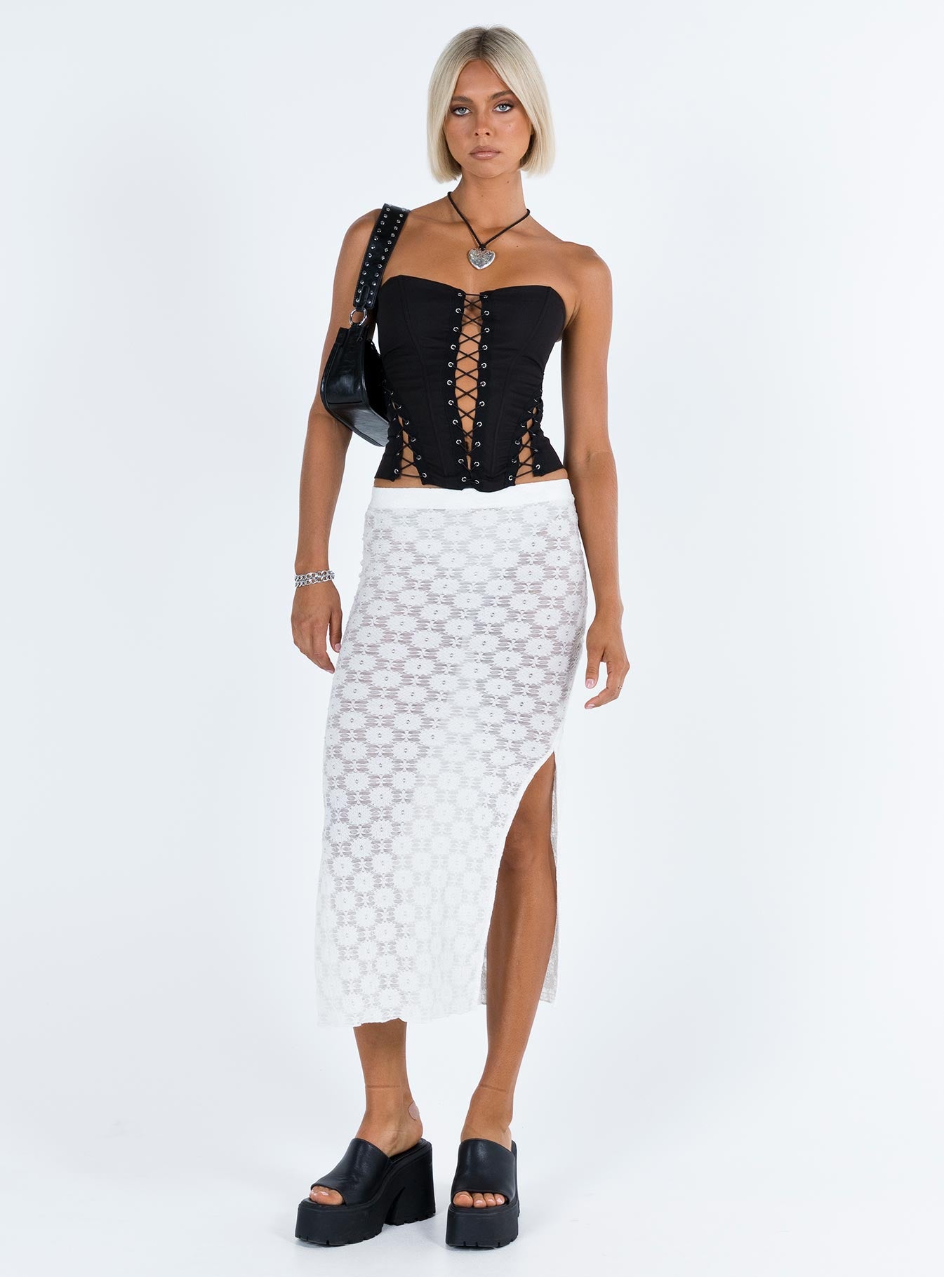 Focus On Yourself Midi Skirt White - Image 2