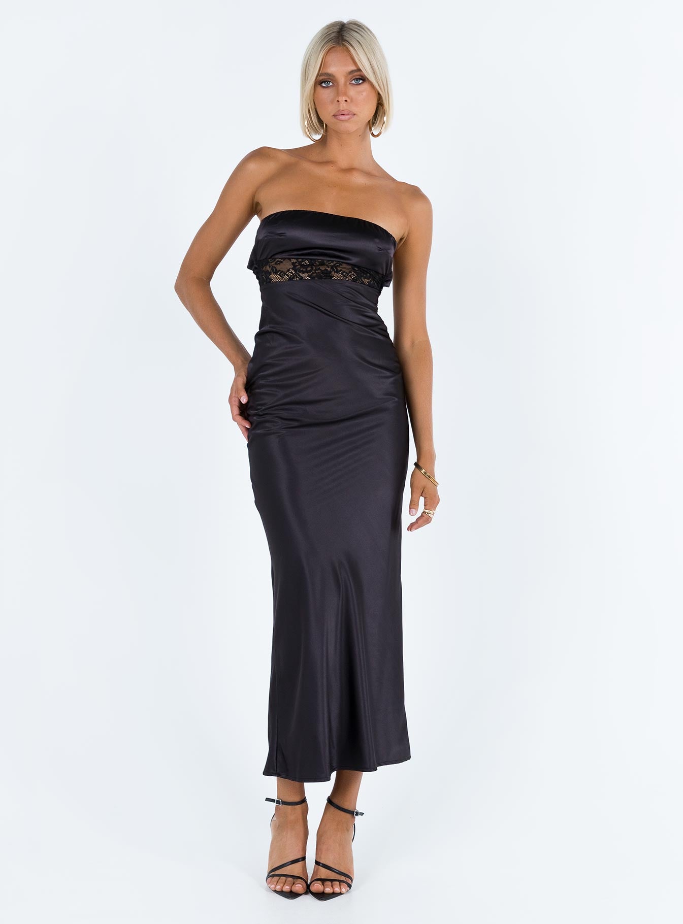 Bellwood Strapless Maxi Dress Black - Image 2