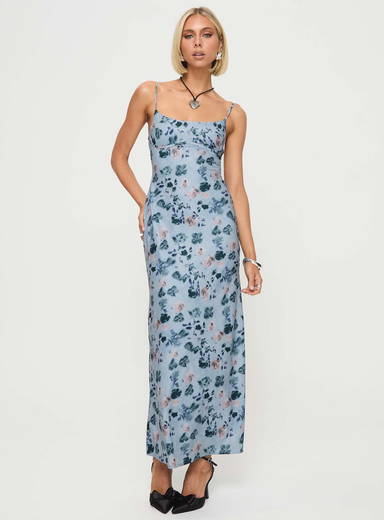 Ravia Maxi Dress Blue / Floral - Image 2